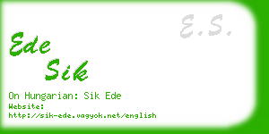 ede sik business card